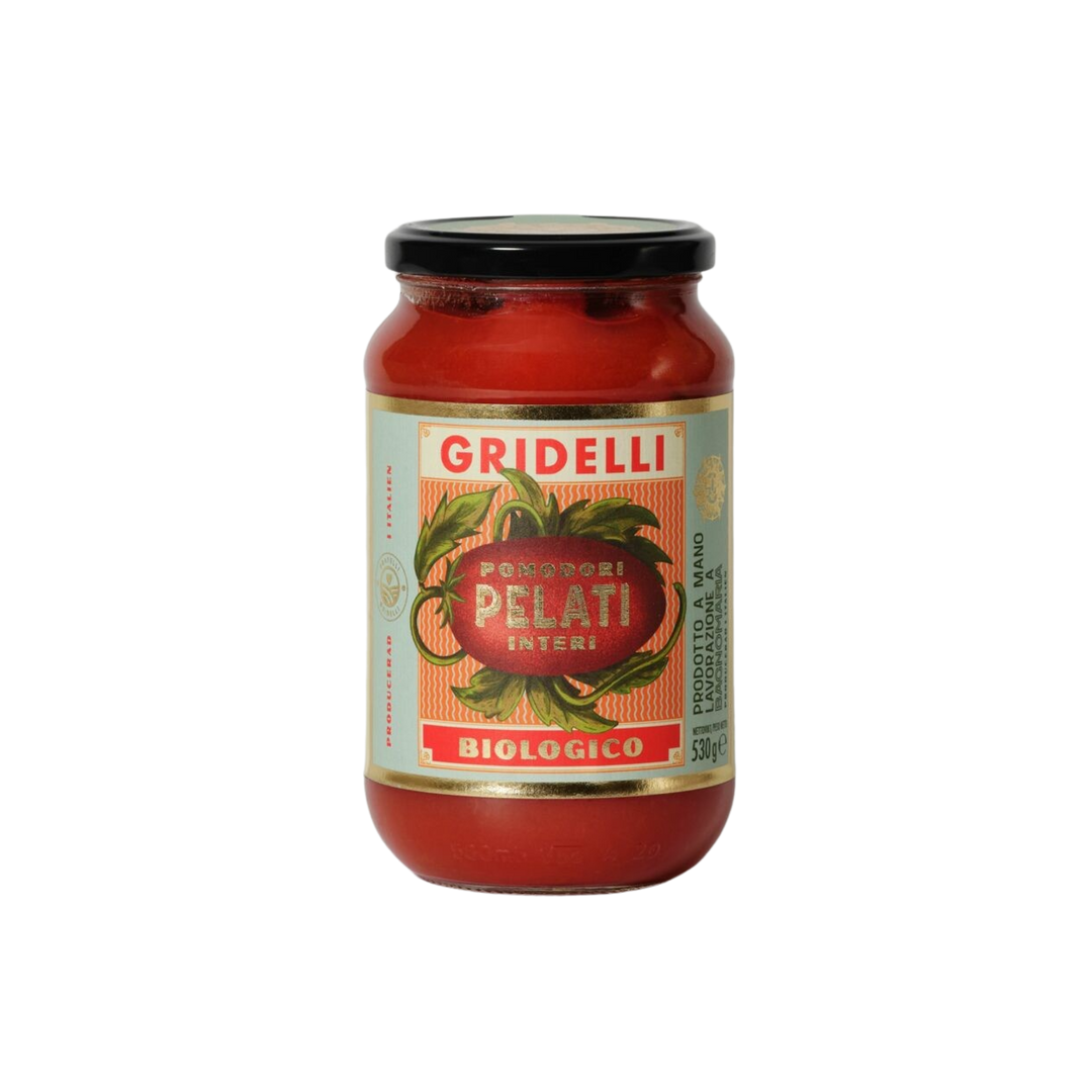 Gridelli Økologiske hele skrællede Roma tomater