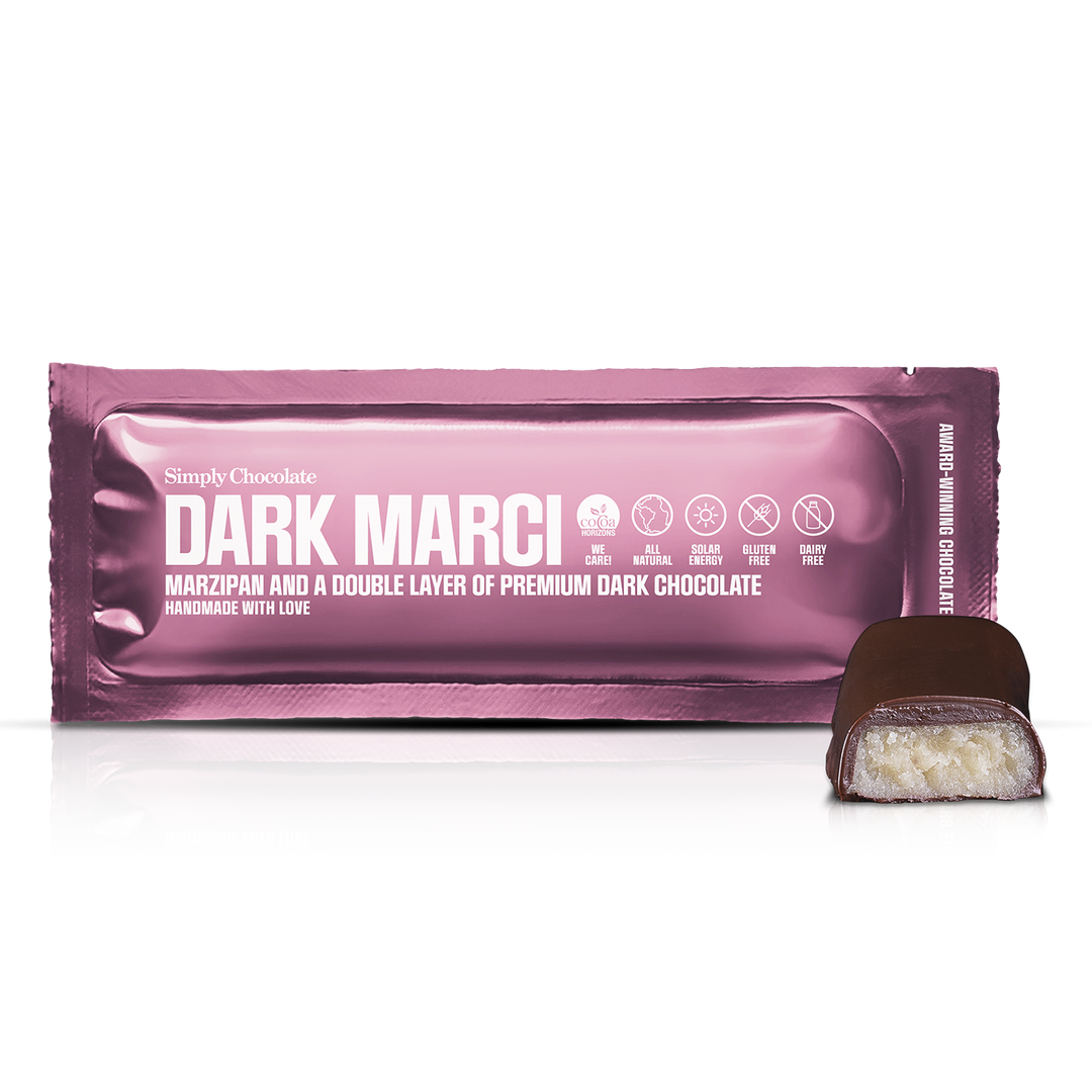 Creamy Carol Chokolade bar med marcipan, Dark Marci 40g