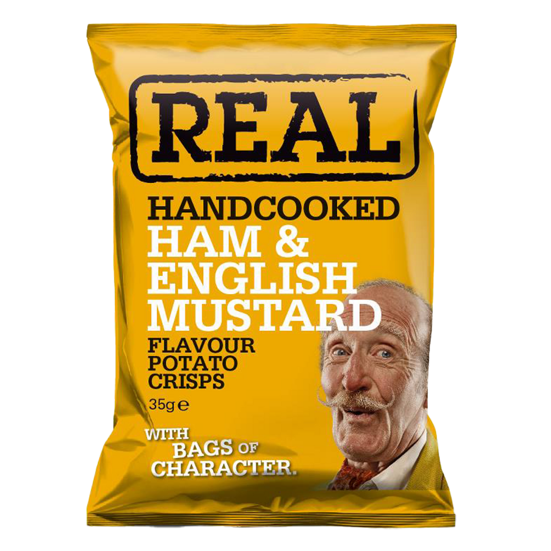 REAL Chips Ham and english mustard 35g