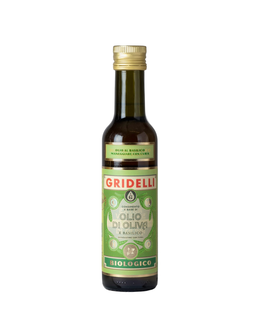 Gridelli Økologisk Ekstra Jomfru Olivenolie Med Basillikum