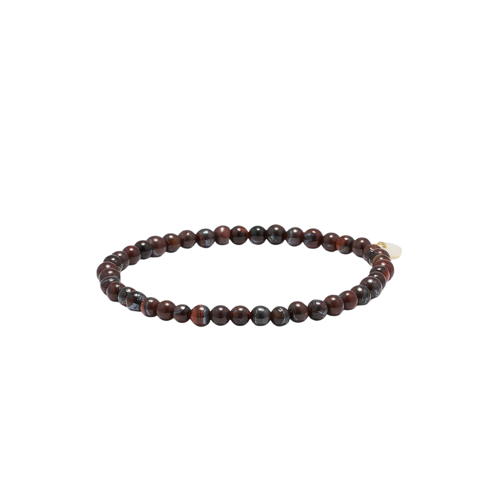 Soi Red Tiger Eye | Krystal armbånd - 4 mm