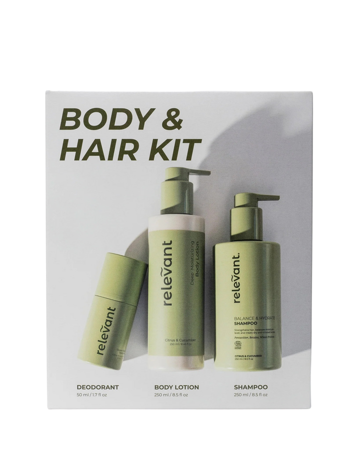 Relevant Citrus & Cucumber Body & Hair Kit