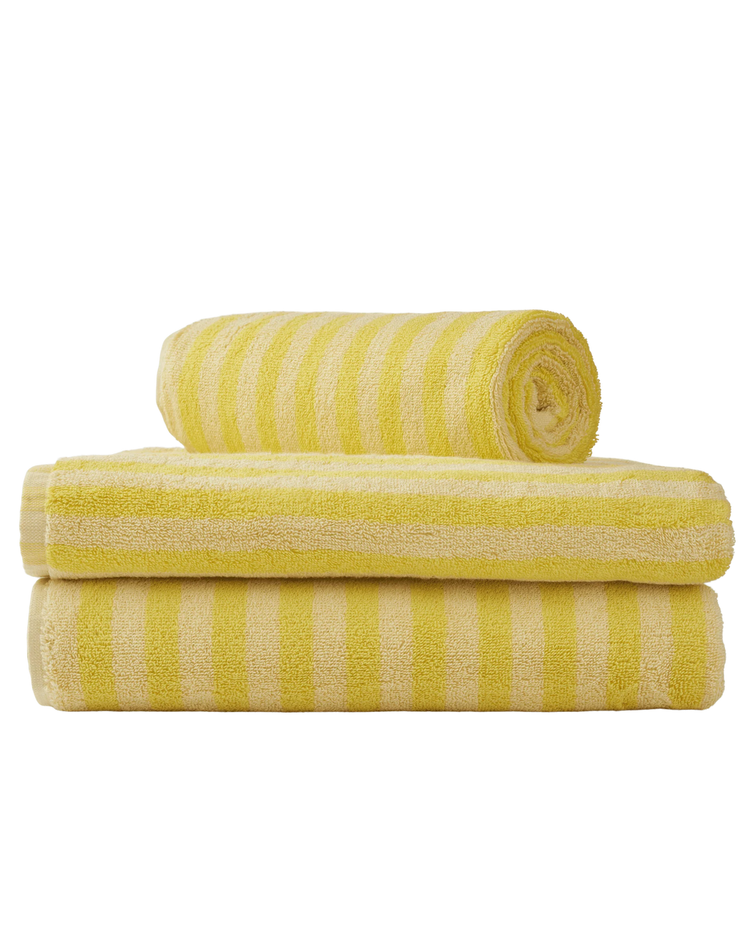 Bongusta Naram Gæstehåndklæde Pristine/gul 50 x 80 cm