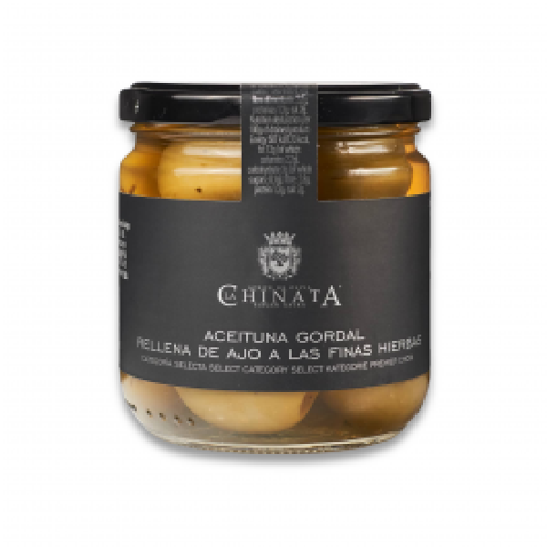 La Chinata Gordal Oliven med Hvidløg og Urter